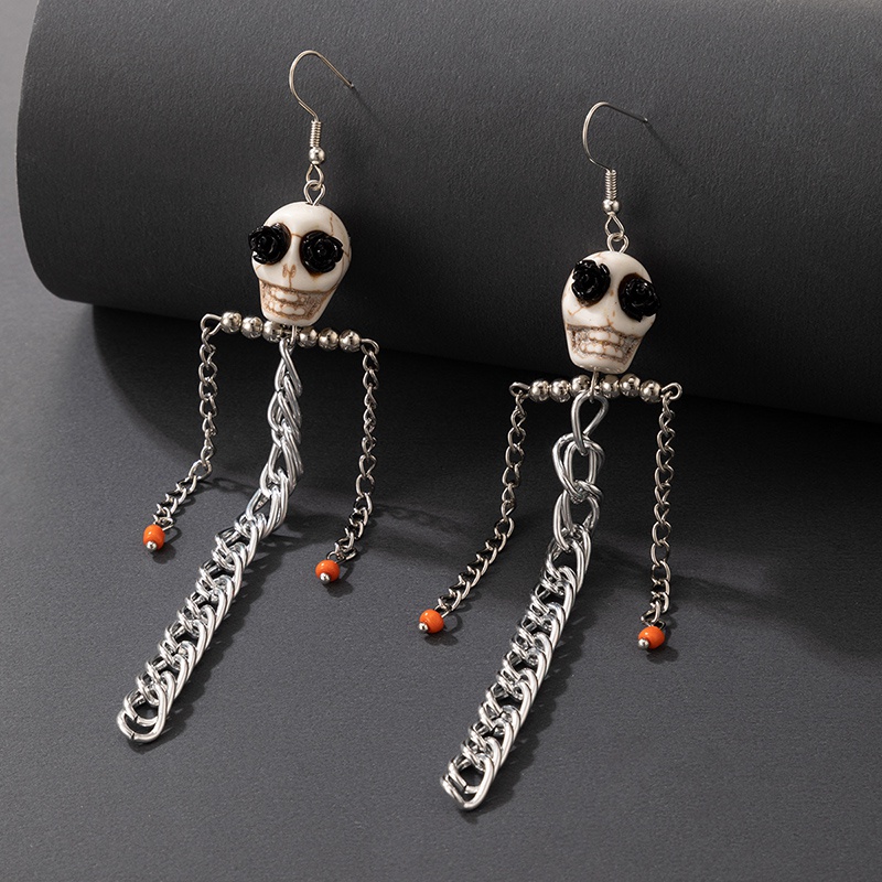 creative jewelry Halloween skull earrings