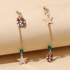 Christmas series explosion models wild trend line small fresh Christmas gift earrings