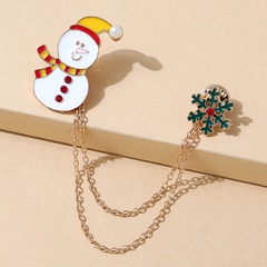 Serie navideña pequeña línea de tendencia fresca salvaje creativo muñeco de nieve broche
