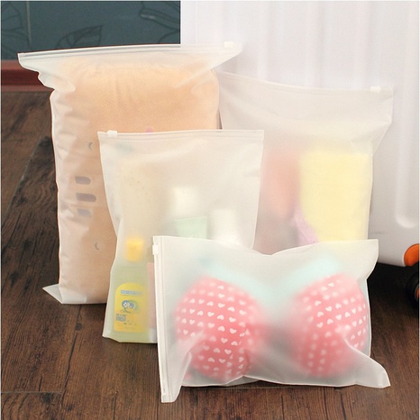 Korean translucent waterproof underwear clothing finishing ziplock bag wholesale Nihaojewelry's discount tags