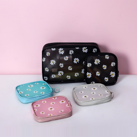 fashion small daisy multifunctional visual cosmetic bag wholesale Nihaojewelry's discount tags