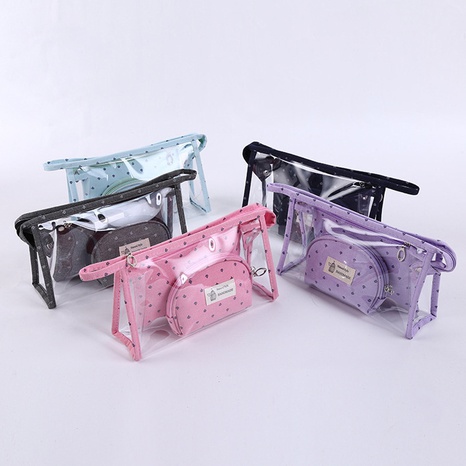 fashion crown printing cosmetic bag three-piece set wholesale Nihaojewelry's discount tags