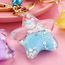 Korean acrylic fivepointed star milk floating keychain wholesale Nihaojewelrypicture13