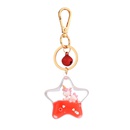 Korean acrylic fivepointed star milk floating keychain wholesale Nihaojewelrypicture16