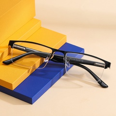 simple half-frame flat mirror solid color glasses wholesale nihaojewelry