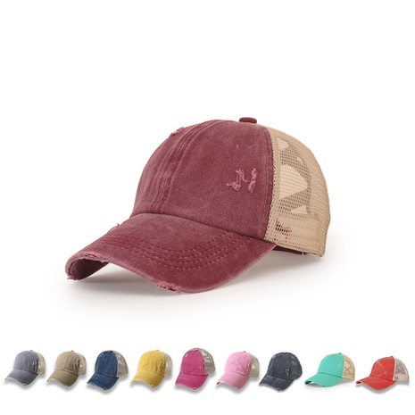 gorra de béisbol de empalme de agujero de lavado de moda al por mayor Nihaojewelry's discount tags