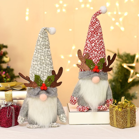 Astas navideñas muñecas sin rostro decoraciones al por mayor Nihaojewelry's discount tags