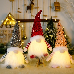 Weihnachtspailletten mit Lichtern Rudolph Puppenschmuck Großhandel Nihaojewelry