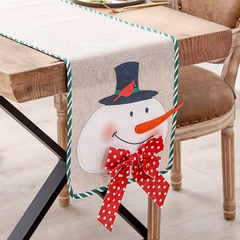 Mantel individual de aislamiento de lino de muñeco de nieve navideño al por mayor Nihaojewelry