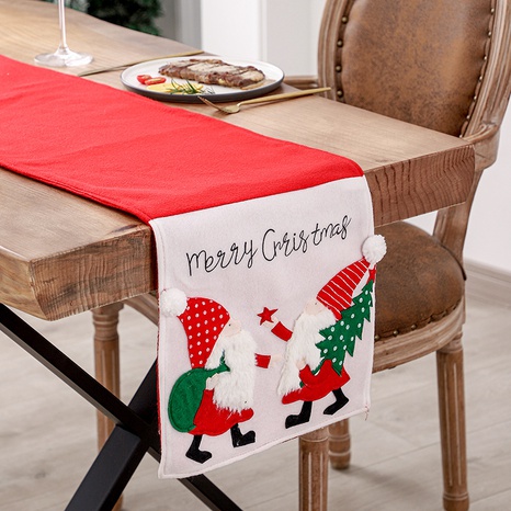 Christmas Embroidered Santa Claus table runner wholesale Nihaojewelry NHGAL432324's discount tags