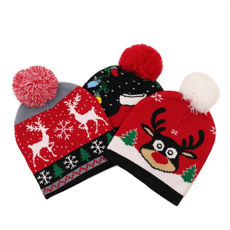 Sombrero de punto jacquard para niños de Navidad al por mayor Nihaojewelry's discount tags