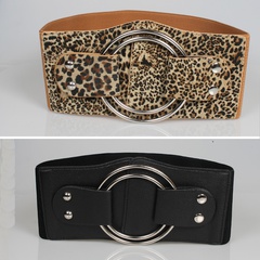 Schwarzer Leopardenmuster dekorativer Ring elastischer Gürtel Großhandel Nihaojewelry