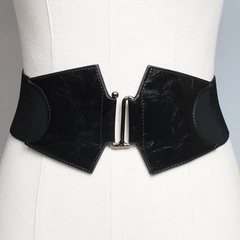 fashion hook buckle solid color decorative wide belt wholesale Nihaojewelry