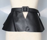 Ultra breite Taille mit PULeder rock Dekoration Damen AllMatch Grtel mit Hemd Kleid schwarzpicture10
