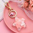 Korean acrylic fivepointed star milk floating keychain wholesale Nihaojewelrypicture19