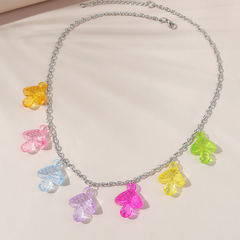 Korean version of all-match small fresh and sweet creative resin color mushroom necklace