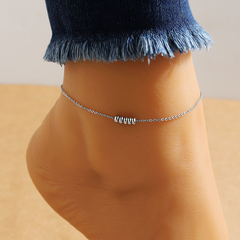 simple creative string beads alloy thin anklet wholesale Nihaojewelry
