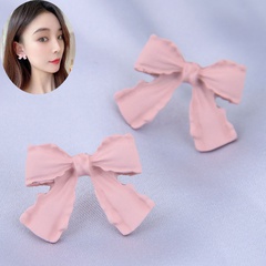 Korean fashion sweet OL bow personality female earrings