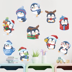 New cartoon little penguin glass window door wall sticker wholesale Nihaojewelry
