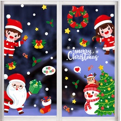 cartoon Santa Claus snowman bedroom living room wall stickers wholesale Nihaojewelry