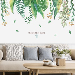 New tropical green plants leaves flowers home decoration wall stickers wholesale Nihaojewelry