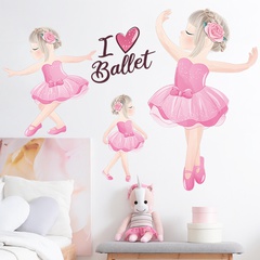 New FX-D244 Cartoon Cute Dancing Girl Kindergarten Bedroom Hallway Wall Decorative Wall Sticker Self-Adhesive