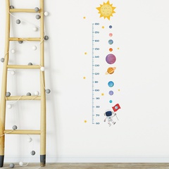 New FX-D226 Cartoon Sun Planet Astronaut Height Measurement Wall Sticker Children's Bedroom Hallway Wall Decorative Wall Sticker