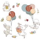 New FXD240 Bunny Balloon Flower Childrens Bedroom Hallway Wall Beautifying Decorative Wall Sticker SelfAdhesivepicture14