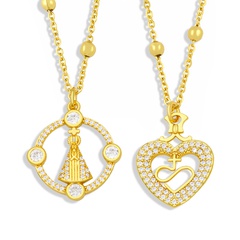 cross heart shape pendant fashion necklace wholesale jewelry Nihaojewelry