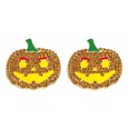 European and American hot selling Halloween creative funny metal diamond pumpkin ghost skull earringspicture32