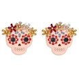 European and American hot selling Halloween creative funny metal diamond pumpkin ghost skull earringspicture56