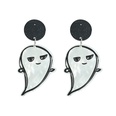 European and American hot selling Halloween creative funny metal diamond pumpkin ghost skull earringspicture40