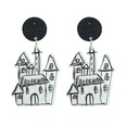 European and American hot selling Halloween creative funny metal diamond pumpkin ghost skull earringspicture41