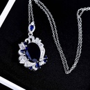 Couture Schmuck Design Royal Saphir Set Nachahmung natrlicher Tansanit Farbe Schatz Ohrringe Anhnger Halskette Damenpicture14