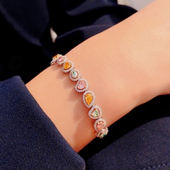 Candy series irregular micro-inlaid color treasure bracelet luxury full diamond bracelet