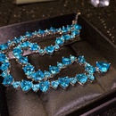 neue VolldiamantHalskette mit Intarsien Schweizer Topa blauer Farbschatz herzfrmige Halskettepicture7