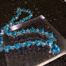 neue VolldiamantHalskette mit Intarsien Schweizer Topa blauer Farbschatz herzfrmige Halskettepicture9