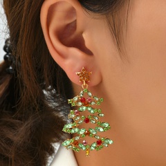 European and American creative new personality simple Christmas tree earrings fashion earrings