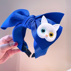 The new Korean version of Dongdaemun Meow star space cotton big bow three-dimensional headband headband show face small hair accessories