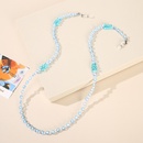 New cartoon cute bear glasses chain antilost hanging neck extension chain diy pearl peach heart glasses mask chainpicture10