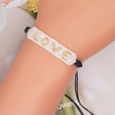 Miyuki rice beads woven white gold beads love letter bracelet handmade beaded lovers jewelrypicture12