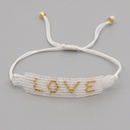 Miyuki rice beads woven white gold beads love letter bracelet handmade beaded lovers jewelrypicture13