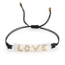 Miyuki rice beads woven white gold beads love letter bracelet handmade beaded lovers jewelrypicture14