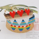 neue Miyuki Persnlichkeit Reisperle gewebt handgemachter Schmuck Regenbogen Farbverlauf 3 Liebe breites Armbandpicture16