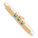 neue Miyuki Persnlichkeit Reisperle gewebt handgemachter Schmuck Regenbogen Farbverlauf 3 Liebe breites Armbandpicture15
