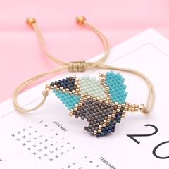 Fashion creative handmade string jewelry Miyuki rice beads hand-woven eternal life maple leaf bracelet