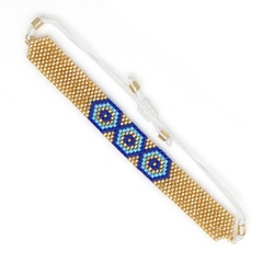 Perles de riz Miyuki tissé à la main bracelet oeil de démon personnalité bijoux de style ethnique