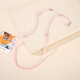 New cartoon cute bear glasses chain antilost hanging neck extension chain diy pearl peach heart glasses mask chainpicture16