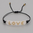 Miyuki rice beads woven white gold beads love letter bracelet handmade beaded lovers jewelrypicture16