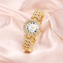 reloj de moda versión coreana del reloj de pulsera elegante de temperamento simple tachonado de diamantes para mujer